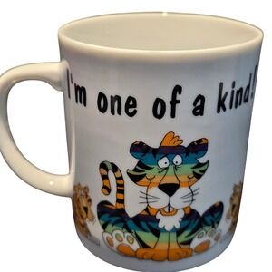 George Good Ceramic Mug One of a Kind Tiger Cartoon Rainbow Pride Japan VTG
